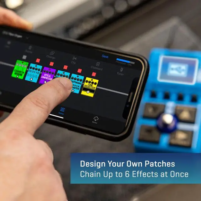 Alt view image 3 of 7 - MS-70CDR+ MultiStomp Guitar Effects Pedal for Guitarists & Keyboardists with 140+ Chorus, Delay & Reverb Effects, Stereo I/O, Effect Chaining, Built-In Tuner, Battery Powered