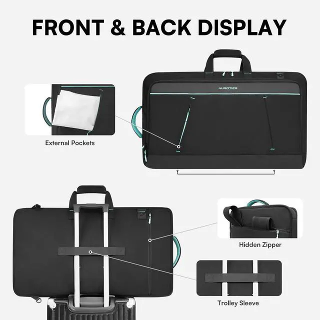 Alt view image 5 of 7 - DJ Controller Bag for DDJ FLX10/DDJ REV5/DDJ GRV6/DDJ FLX6/DDJ 1000/DDJ 800, Padded DJ Backpack with Multi-pocket for 17 Inch Laptop, DJ Carrying Mixer Case for DJ Equipment, Black