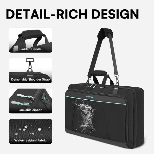 Alt view image 7 of 7 - DJ Controller Bag for DDJ FLX10/DDJ REV5/DDJ GRV6/DDJ FLX6/DDJ 1000/DDJ 800, Padded DJ Backpack with Multi-pocket for 17 Inch Laptop, DJ Carrying Mixer Case for DJ Equipment, Black
