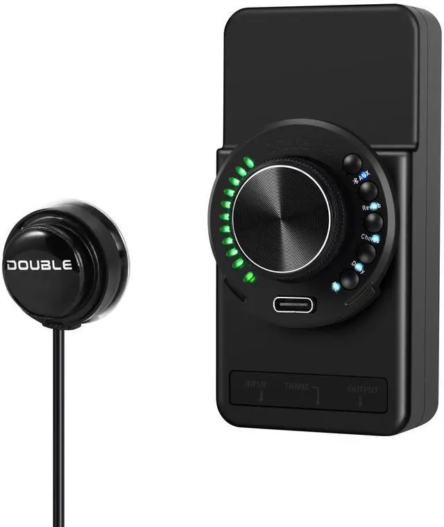 Main image of Acoustic Guitar Pickup New Concept Mini On-Board Bluetooth Guitar Preamp Recverb Chours Delay Effect Adjustable Piezo Pickup and Microphone Pickup Dula-Pickup System