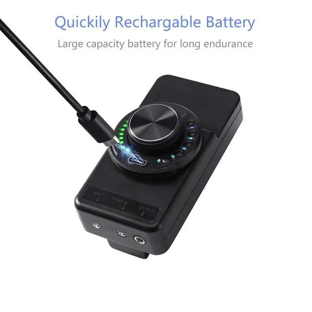 Alt view image 5 of 7 - Acoustic Guitar Pickup New Concept Mini On-Board Bluetooth Guitar Preamp Recverb Chours Delay Effect Adjustable Piezo Pickup and Microphone Pickup Dula-Pickup System