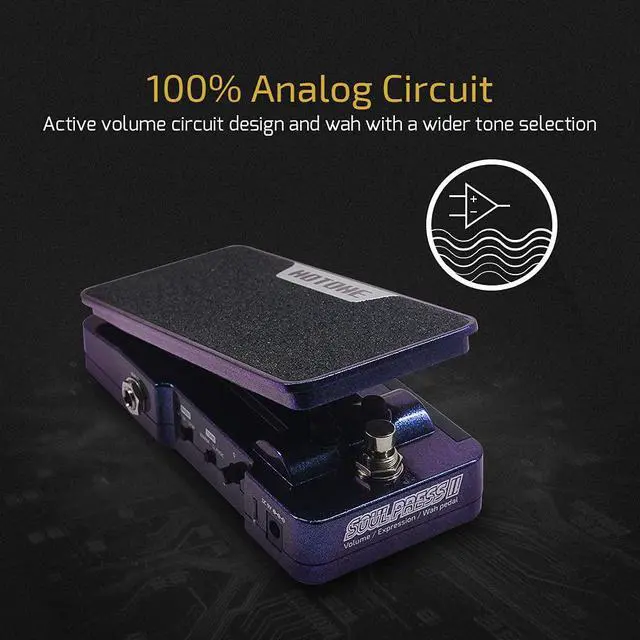 Alt view image 3 of 7 - Wah Active Volume Passive Expression Guitar Effects Pedal Switchable Soul Press II 4 in 1 with Visible Guitar Effects Pedal
