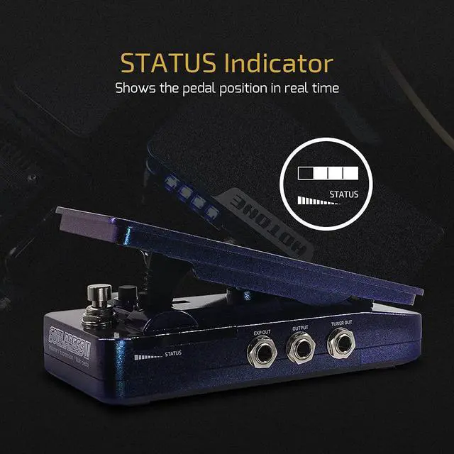 Alt view image 5 of 7 - Wah Active Volume Passive Expression Guitar Effects Pedal Switchable Soul Press II 4 in 1 with Visible Guitar Effects Pedal