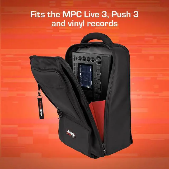 Alt view image 4 of 7 - TRAKPACK Backpack for DJs, Fits MPC Live 3 / Push 3 / Vinyl Records | Massive Capacity with 3 Padded Layers & 11 Pockets, Built-In Laptop Sleeve, Fits Maschine / Pioneer DDJ-FLX4 / Akai MPC One