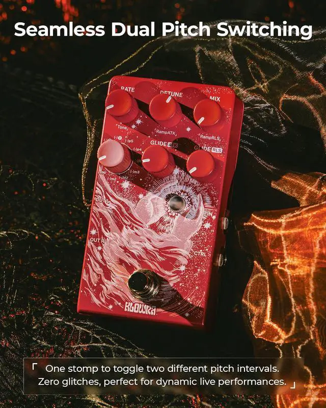 Alt view image 6 of 7 - Vein Polyphonic Pitch Shifter Guitar Pedal - 17 Pitch Intervals | Instant Drop Tuning and Octave Effects for Electric Guitar and Bass - Zero-Latency Tracking for Live Gig and Studio Recording