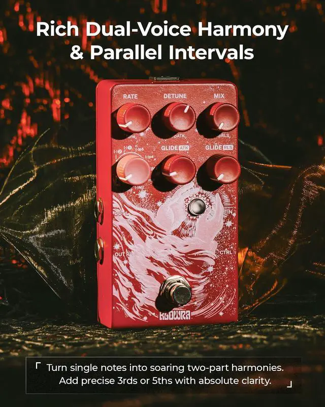 Alt view image 7 of 7 - Vein Polyphonic Pitch Shifter Guitar Pedal - 17 Pitch Intervals | Instant Drop Tuning and Octave Effects for Electric Guitar and Bass - Zero-Latency Tracking for Live Gig and Studio Recording