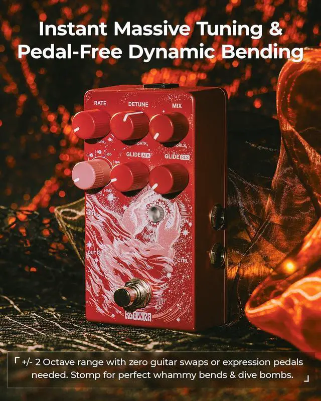 Alt view image 5 of 7 - Vein Polyphonic Pitch Shifter Guitar Pedal - 17 Pitch Intervals | Instant Drop Tuning and Octave Effects for Electric Guitar and Bass - Zero-Latency Tracking for Live Gig and Studio Recording