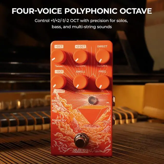 Alt view image 2 of 7 - Verdict Polyphonic Octave Pedal for Guitar & Bass - Pitch Shifter | with Synth, Organ & Cello Emulation; Zero Tone Loss Analog Dry-Through for Live Gigs & Studio; Freeze & Swell Ambient Effects