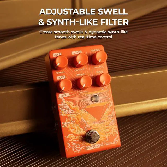 Alt view image 3 of 7 - Verdict Polyphonic Octave Pedal for Guitar & Bass - Pitch Shifter | with Synth, Organ & Cello Emulation; Zero Tone Loss Analog Dry-Through for Live Gigs & Studio; Freeze & Swell Ambient Effects