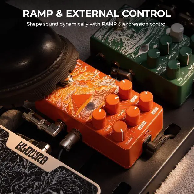 Alt view image 6 of 7 - Verdict Polyphonic Octave Pedal for Guitar & Bass - Pitch Shifter | with Synth, Organ & Cello Emulation; Zero Tone Loss Analog Dry-Through for Live Gigs & Studio; Freeze & Swell Ambient Effects