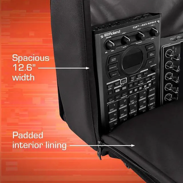 Alt view image 7 of 7 - TRAKPACK Backpack for DJs, Fits MPC Live 3 / Push 3 / Vinyl Records | Massive Capacity with 3 Padded Layers & 11 Pockets, Built-In Laptop Sleeve, Fits Maschine / Pioneer DDJ-FLX4 / Akai MPC One