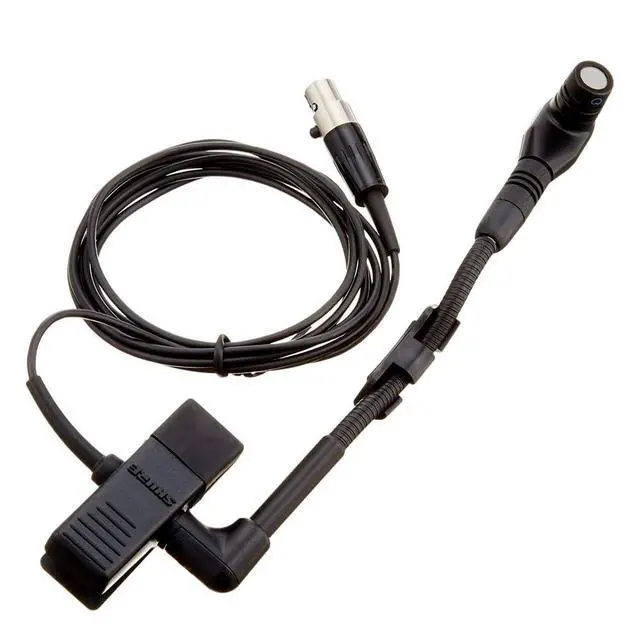 Alt view image 2 of 3 - Wireless BETA 98H/C Microphone - Miniature Instrument Mic with TA4F 4-pin mini XLR Connector, Cardioid Condenser, Clip-on with Gooseneck for Sax/Brass or Rim of Percussion (WB98H/C)