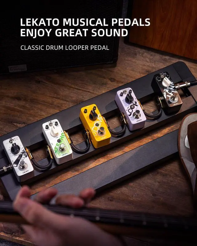 Alt view image 6 of 7 - Drum Looper Pedal, Drum Machine with 20 Minutes Looping, 16 Drum Grooves, 3 Modes, Tap Tempo, Overdubs with the Micro Looper, Mini Loop Guiter Pedals for Electric Guitar