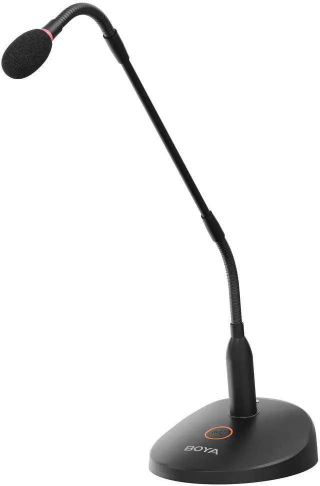 Main image of BY-GM18C Desktop Gooseneck Condenser Microphone with Base for Lecture | 18" Podium Microphones with Mute Button, LED Indicator, XLR Mic for Meetings Video Conferences Streaming