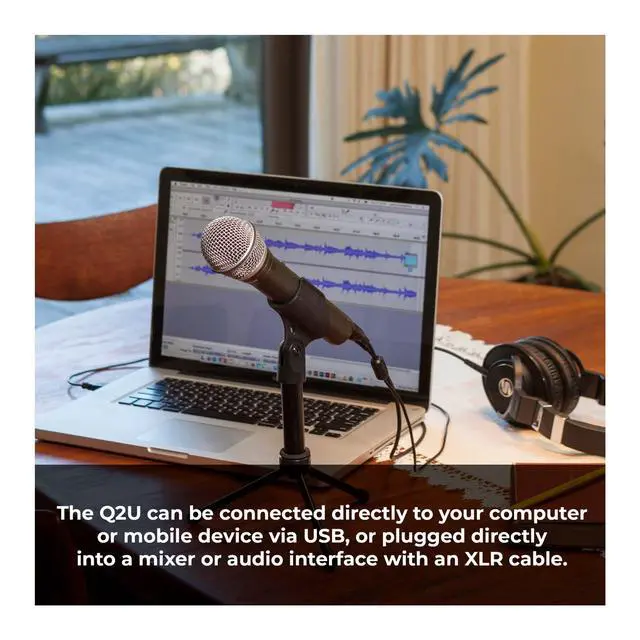 Alt view image 6 of 7 - Q2U USB/XLR Dynamic Microphone Recording and Podcasting Pack (Black)
