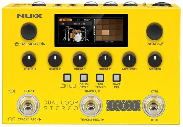 Main image of DUAL LOOP STEREO Looper Pedal, Dual-Track Looper, Guitar Pedal for Electric Guitar, 4 Effects, 42 Rhythm Presets with 672 Rhythm Variations, 26 Hours Recording Time, 99 Phrase Memories