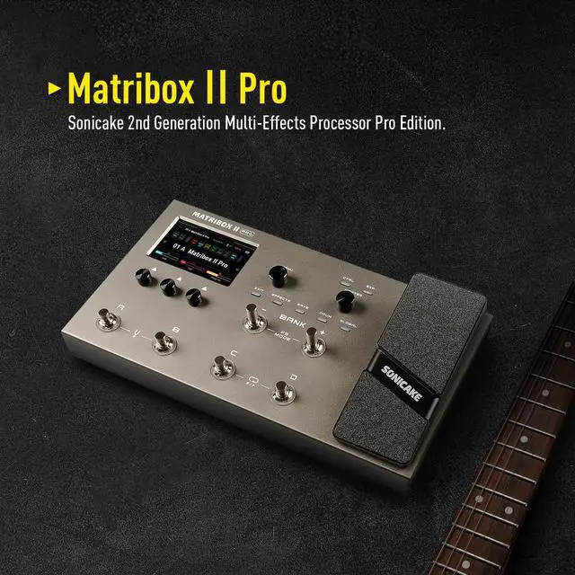 Alt view image 2 of 7 - Matribox II Pro - Multi Effects Guitar Pedal with Expression, 240+ Built-in Guitar Effects, Amp Modeling, IR Cabinet Simulation, FX Loop, MIDI Stereo OTG USB Audio Interface Color TouchScreen