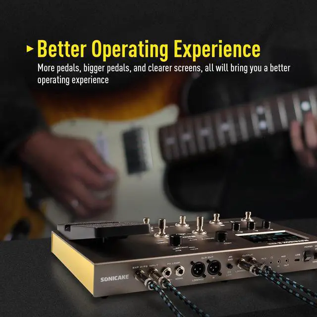 Alt view image 5 of 7 - Matribox II Pro - Multi Effects Guitar Pedal with Expression, 240+ Built-in Guitar Effects, Amp Modeling, IR Cabinet Simulation, FX Loop, MIDI Stereo OTG USB Audio Interface Color TouchScreen