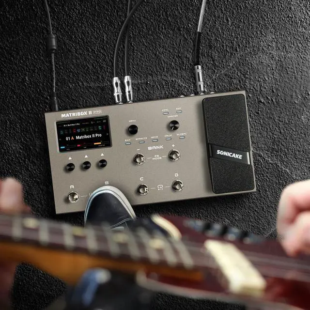 Alt view image 7 of 7 - Matribox II Pro - Multi Effects Guitar Pedal with Expression, 240+ Built-in Guitar Effects, Amp Modeling, IR Cabinet Simulation, FX Loop, MIDI Stereo OTG USB Audio Interface Color TouchScreen