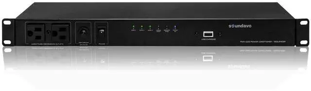 Main image of PMX-1100 Power Conditioner/Surge Sequencer 10 Protected Outlets and 3 Zones 15A with USB Charger