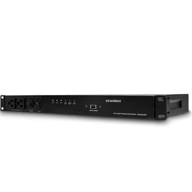 Alt view image 2 of 3 - PMX-1100 Power Conditioner/Surge Sequencer 10 Protected Outlets and 3 Zones 15A with USB Charger