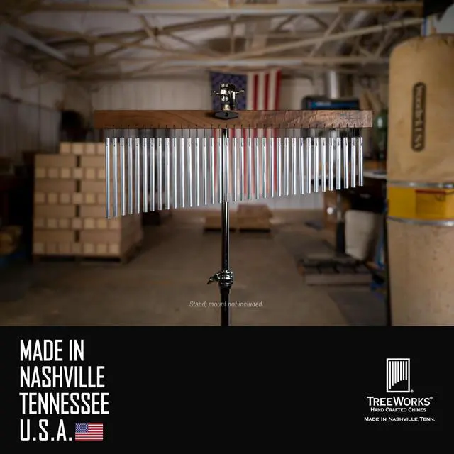 Alt view image 2 of 7 - Chimes Classic Large Single Row Bar Chimes Percussion Instrument Made in U.S.A. (TRE35)