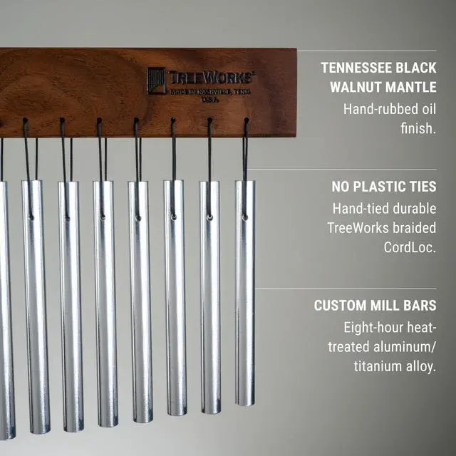 Alt view image 3 of 7 - Chimes Classic Large Single Row Bar Chimes Percussion Instrument Made in U.S.A. (TRE35)