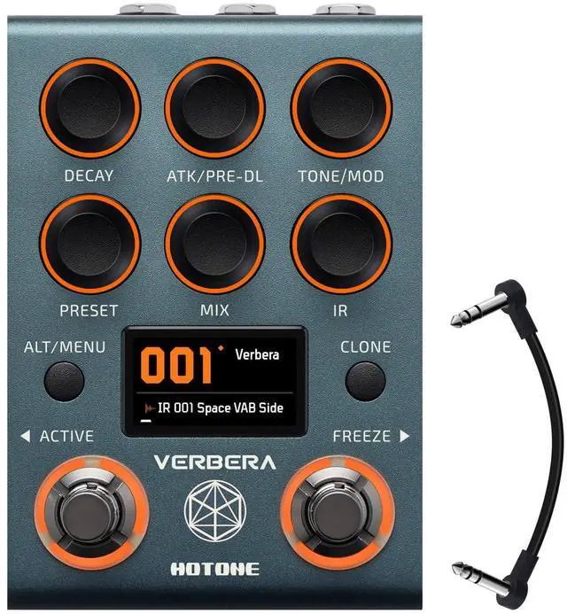 Main image of Verbera Convolution Reverb Pedal Dual Engine Stereo Reverb with 120 IRs, XR Algorithm, MIDI & USB, Studio-Grade Effects for Guitar, Synths, and FX Loops(Incl 1PCS TRS cable by VOLKTONE)