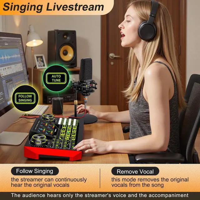 Alt view image 5 of 7 - Podcast Equipment Bundle - All-in-One Audio Mixer Production Studio with 3.5mm Microphone for Live Streaming, Podcast Recording, PC, Smartphone & DJ (Model: G9-PKPRO DJ Mixer