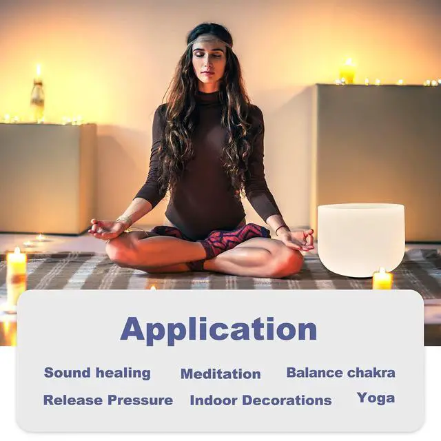 Alt view image 6 of 7 - 12 Inch B Note Crown Chakra Frosted Quartz Crystal Singing Bowl for Sound Healing