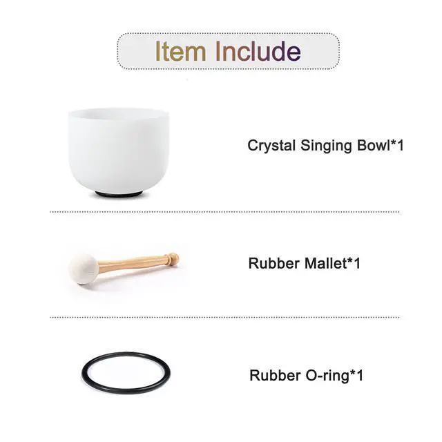 Alt view image 7 of 7 - 12 Inch B Note Crown Chakra Frosted Quartz Crystal Singing Bowl for Sound Healing