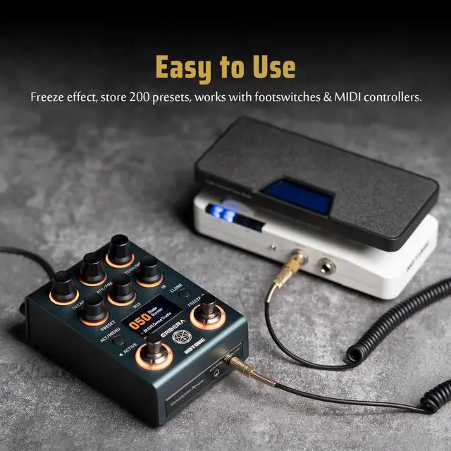 Alt view image 5 of 7 - Verbera Convolution Reverb Pedal Dual Engine Stereo Reverb with 120 IRs, XR Algorithm, MIDI & USB, Studio-Grade Effects for Guitar, Synths, and FX Loops(Incl 1PCS TRS cable by VOLKTONE)