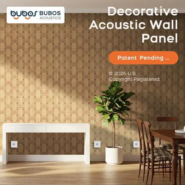Alt view image 2 of 7 - 6 Pack Wood Wall Panel,23.6"x23.6" Peel and Stick Faux Acousitc Panel | Luxury Mocha Woodgrain Textured Panel for Wall & Home Decor - Self Adhesive Sound Absorbing for Studio,Office, Living Room