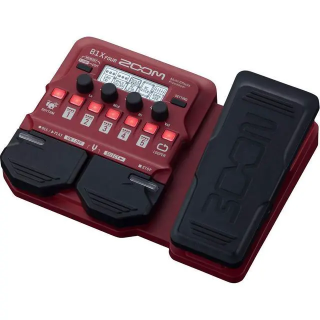 Alt view image 2 of 7 - B1X Four Bass Multi-Effects Pedal (Expression Pedal) with Polsen HPC-A30 Monitor Headphones, 9V Power Adapter & 10ft Instrument Cable Bundle