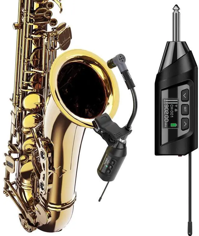 Main image of TR15 Wireless Clip-On Saxophone Microphone System | For sax and trumpet, Preset EQ and echo, 196 ft range, Rechargeable, 4.5-hour runtime, Solo vocals and band performances