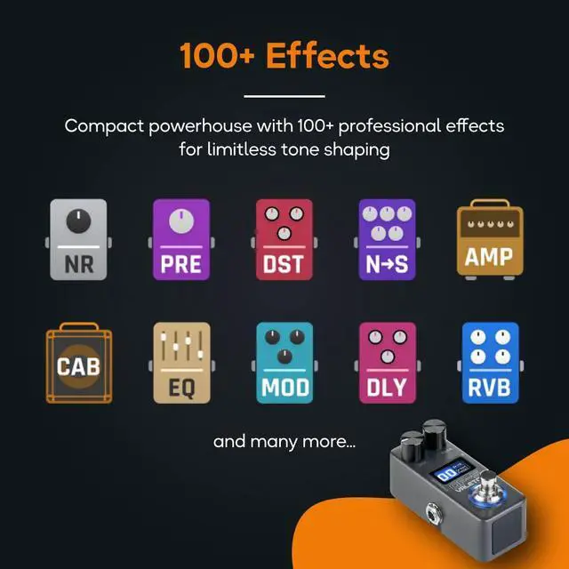 Alt view image 6 of 7 - GP-5 Compact Multi-Effects Processor SnapTone & IR Loader, 100+ Effects, Bluetooth, USB Audio Interface