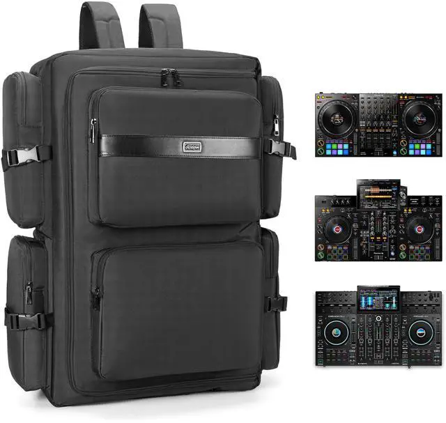 Main image of DJ Backpack for Club Gigs, DJ Mixer Case Compatible with Pioneer DDJ-REV7, Pioneer DDJ-RX, Denon DJ SC LIVE 4, Novation Launchkey 49 and More Equipment