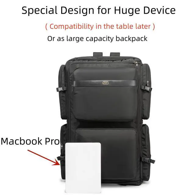 Alt view image 3 of 7 - DJ Backpack for Club Gigs, DJ Mixer Case Compatible with Pioneer DDJ-REV7, Pioneer DDJ-RX, Denon DJ SC LIVE 4, Novation Launchkey 49 and More Equipment