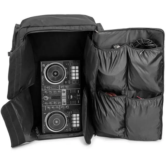 Alt view image 6 of 7 - DJ Backpack for Club Gigs, DJ Mixer Case Compatible with Pioneer DDJ-REV7, Pioneer DDJ-RX, Denon DJ SC LIVE 4, Novation Launchkey 49 and More Equipment
