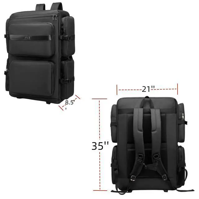 Alt view image 7 of 7 - DJ Backpack for Club Gigs, DJ Mixer Case Compatible with Pioneer DDJ-REV7, Pioneer DDJ-RX, Denon DJ SC LIVE 4, Novation Launchkey 49 and More Equipment