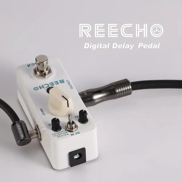 Alt view image 2 of 5 - Reecho Delay Guitar Effects Pedal with 3 Modes, Analog, Real, Tape, Vintage Tap Echo Machine