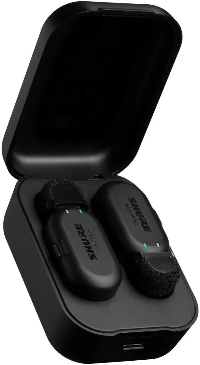 Main image of MoveMic Two - Pro Direct to Phone Wireless Lavalier Microphones for iPhone & Android, 2 Bluetooth Mini Mics, 24 Hours Charge, Quick Set Up, IPX4, Compact & Portable Clip Lavs (MV-Two-Z7)