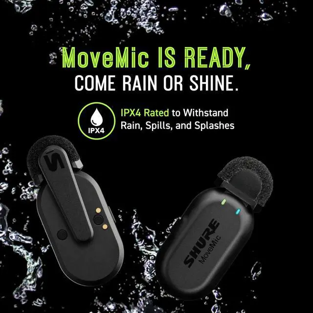 Alt view image 6 of 7 - MoveMic One - Pro Direct to Phone Wireless Lavalier Microphone for iPhone & Android, Bluetooth Mini Mic, 24 Hours Charge, Quick Set Up, IPX4, Compact & Portable Clip Lav (MV-ONE-Z7)