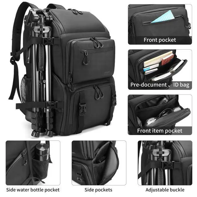 Alt view image 3 of 6 - DJ Backpack for Club Gigs, DJ Mixer Case Compatible with Pioneer DJ DDJ-REV1, DJ Controller, Novation Launchkey 37 Key Keyboard and More Equipment