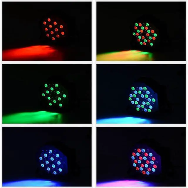 Alt view image 4 of 6 - Dj Lights, 4 Pack 36 LED Par Lights Stage Lights with Sound Activated Remote Control & DMX Control, Stage Lighting Uplights for Wedding Club Music Show Christmas Holiday Party Lighting