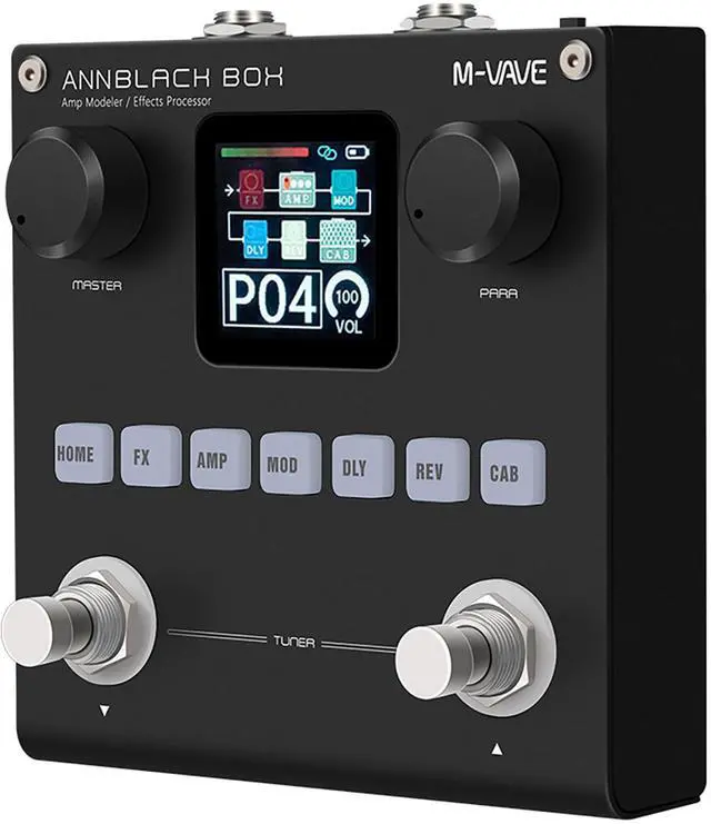 Main image of ANN Black Pedal Box Multi Effects Guitar Base Pedal - 80 Editable Presets With APP Create Your Paremeters Build in Battery