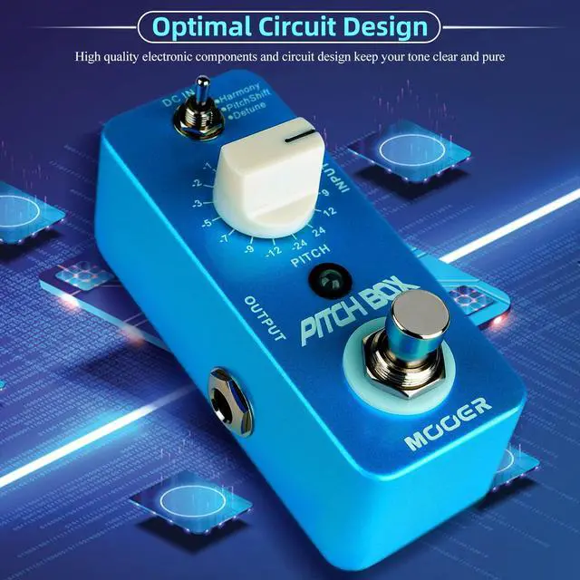 Alt view image 4 of 7 - Mooer Drop Pitch Harmonizer Guitar Effect Box - MPS1 Octave Pitch Box Guitar Harmonizer Pedal with True Bypass