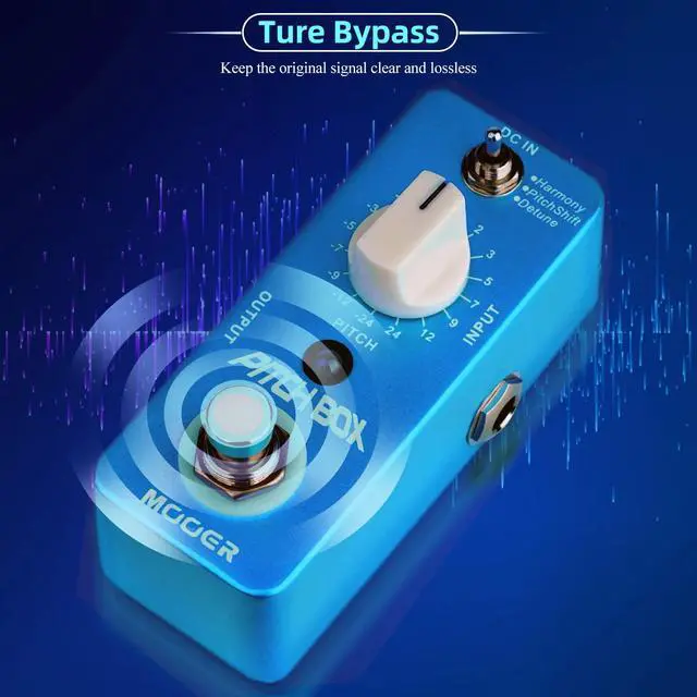 Alt view image 5 of 7 - Mooer Drop Pitch Harmonizer Guitar Effect Box - MPS1 Octave Pitch Box Guitar Harmonizer Pedal with True Bypass