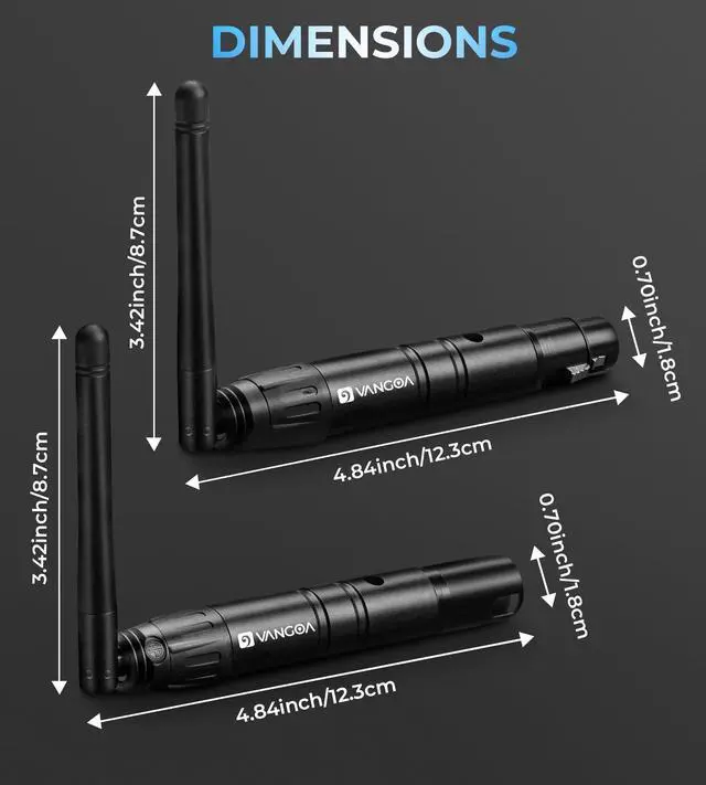 Alt view image 6 of 7 - Wireless DMX 8PCS DMX512 Wireless Dfi DJ 2.4G 7 Receivers & 1 Transmitter Lighting Control with Bag Adapter for LED Stage Disco Party Bar Lighting, Black by