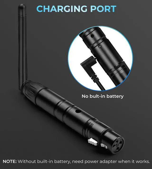 Alt view image 5 of 7 - Wireless DMX 8PCS DMX512 Wireless Dfi DJ 2.4G 7 Receivers & 1 Transmitter Lighting Control with Bag Adapter for LED Stage Disco Party Bar Lighting, Black by